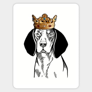 Bluetick Coonhound Dog King Queen Wearing Crown Sticker